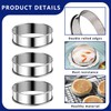 Kaquxibix 6-Piece Stainless Steel Muffin Ring Set, 8.5cm Non-Stick Baking