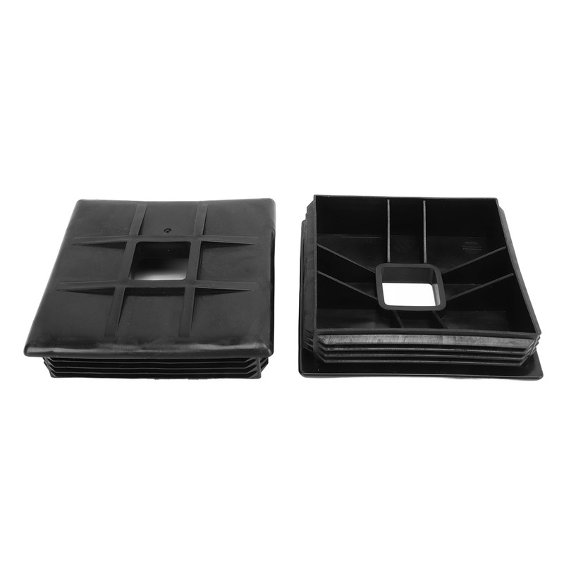 2 Pcs 4in Square Bumper Cap ABS Pipe Hole Plug
