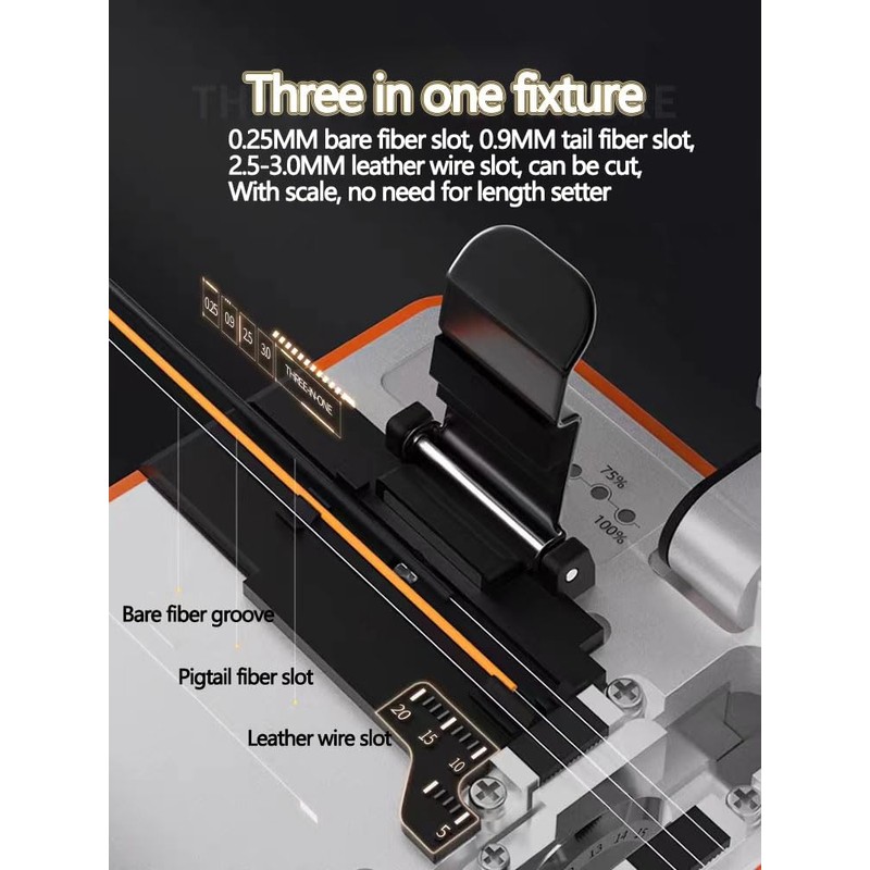 Q1S Fully Automatic Electric Fiber Optic Cleaver Rechargeable Optic Cable