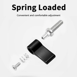 SPEEDWOX 2 Pcs M4 20mm Screw with Handle Thumb Screw Male Threading Rotating Knob Adjustable Thumb Lever Screw Rotating Knob Adjustable Thumb Lever Screw Rotating Knob with Single Wing(Black)