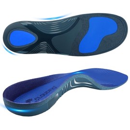 Cloudflo Plantillas para fascitis plantar para hombres y mujeres, soporte de arco alto para aliviar el dolor, plantillas ortopédicas para zapatos para