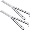 2 peines de mariposa de acero inoxidable plegables para entrenamiento