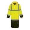 Portwest Hi-Vis Contrast Raincoat 48 - UH446, Yellow/Black, 5XL