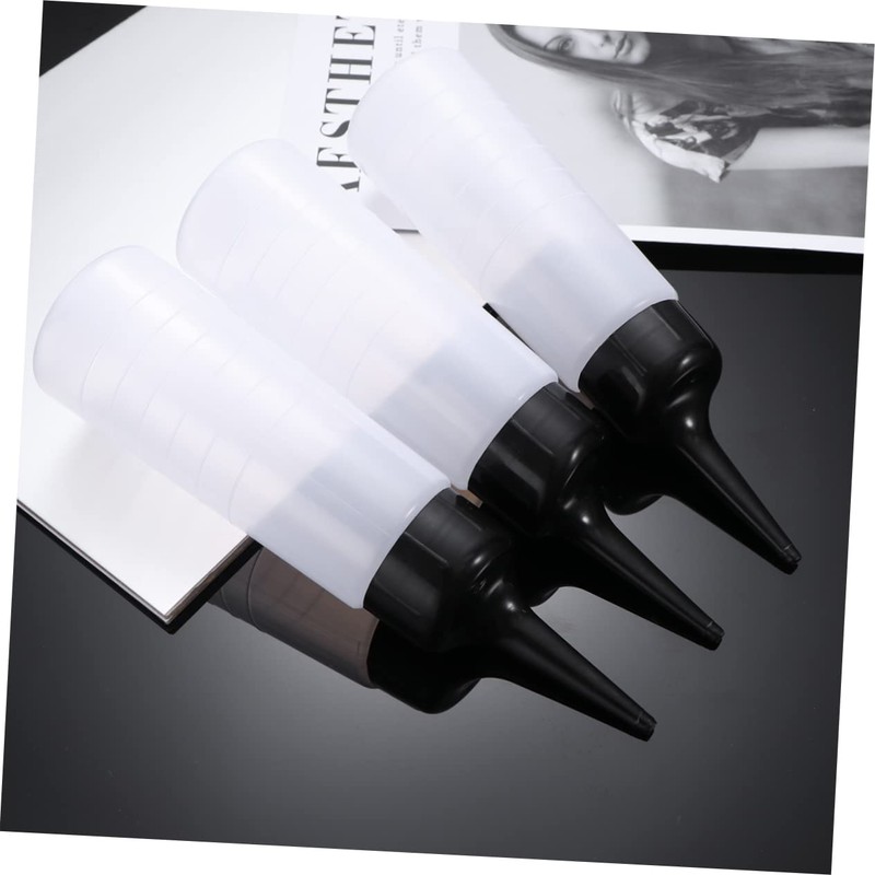 FOMIYES 3pcs Refillable Container Hair Dye Measuring Bottle Condiment Bottles