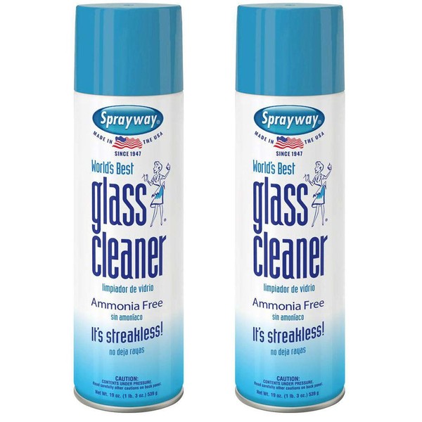 Sprayway, Glass Cleaner, 19 Oz Cans, Pack of 2