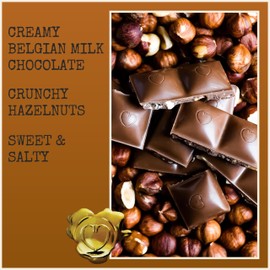 Chocolove Hazelnut Milk Chocolate Bars | 33% Cocoa | Roasted Oregon Hazelnut Bits | Crafted with Silky Smooth Belgian Chocolate | Non GMO, Rainforest Alliance Certified, 3.2oz Bar (12 Pack)
