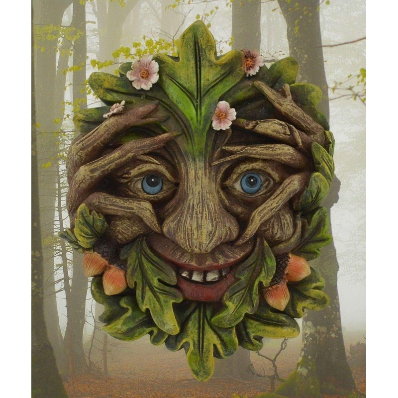 Fiesta Studios Cheeky Peeper Treant Face Wall Plaque Garden Greenman