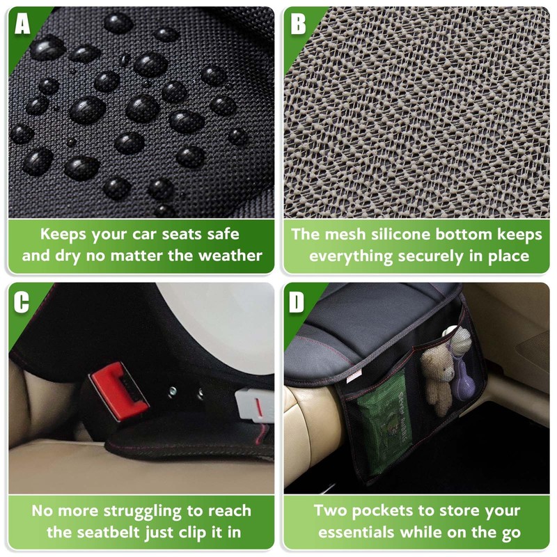 Siivton Kids Booster Seat Protector Mat, Thick, Anti-Slip, Waterproof, with