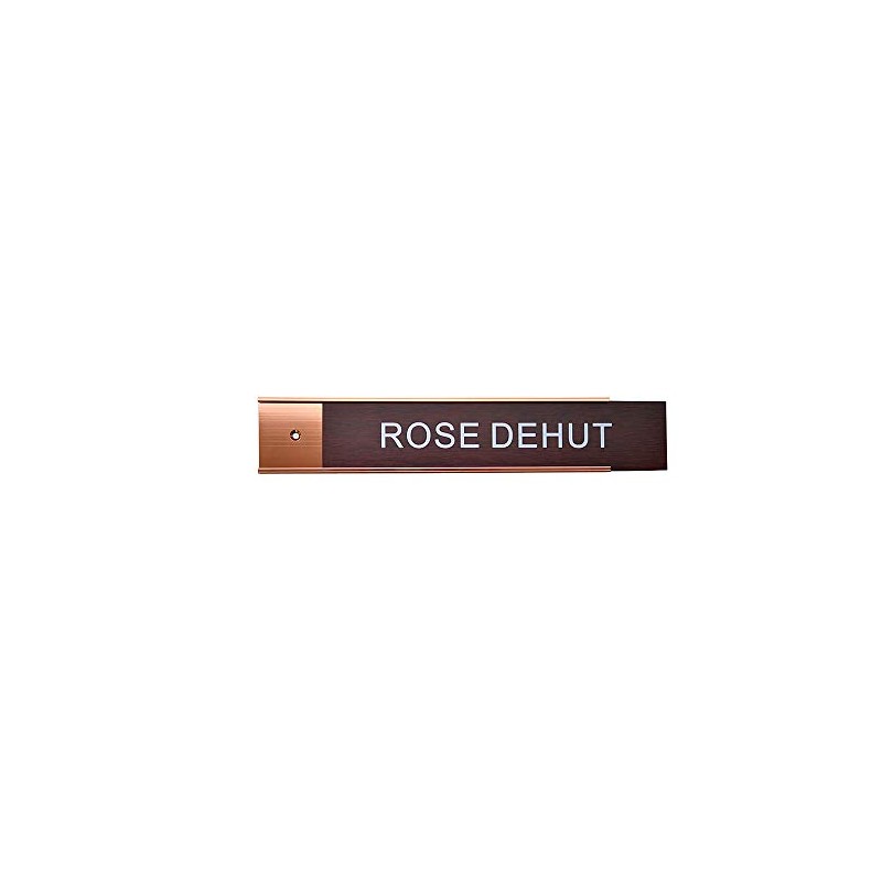 Nameplate Holder Wall or Door 5Pack (Rose Gold, 2“ ×
