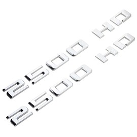 2pcs 2500HD 2500 HD Emblem Side Door Badge 3D Letter Nameplate Replacement for 2020-2023 Silverado (Chrome)