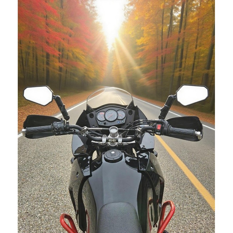 OFIG Adventure Motorcycle Mirrors, Adjustable Motorcycle Side Mirrors with 7/8"