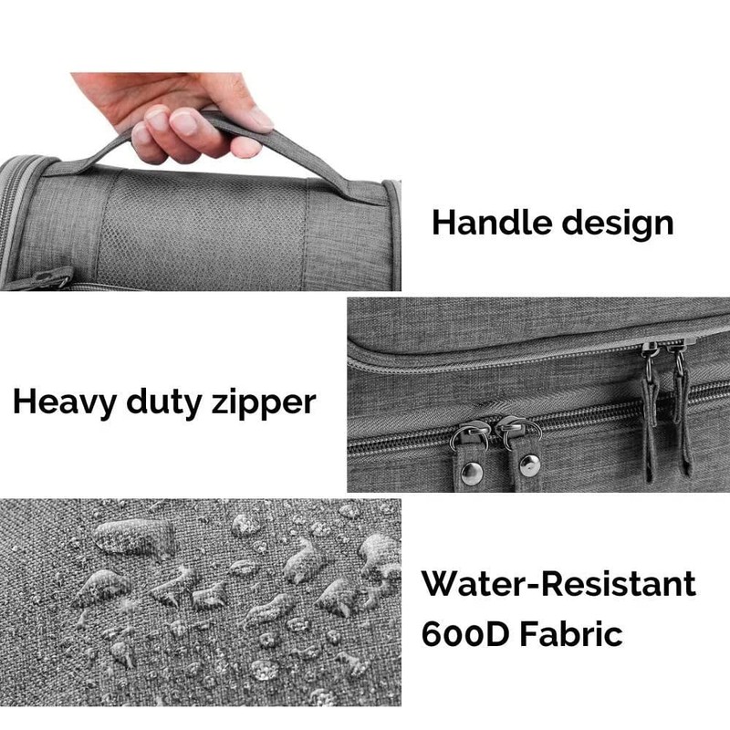 Toiletry Bag,RUMANLE Upgraded Large Hanging Travel Toiletry Organizer Kit with