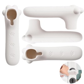 4 Stück Türgriffabdeckung Aus Silikon, Türgriffabdeckungen Antikollision, Silikon Türgriff Handschuhabdeckungen, Katzenkrallenform, für Die Meisten Gängigen Türgriffe, Wie Flache Vierkant, L-Form