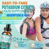 Potassium Supplement Liquid Drops, High Absorption Potassium Citrate 1000mg for