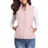 Fuinloth Women's Quilted Vest, Stand Collar Lightweight Zip Padded Gilet