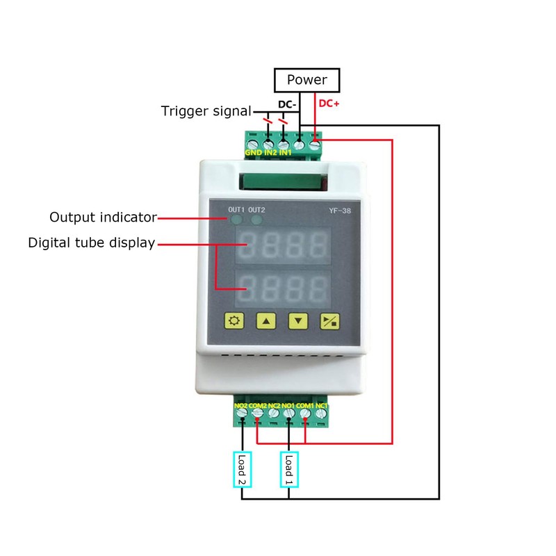 Delay Relay Pulse Trigger Timing Cycle Switch Module 2 Way