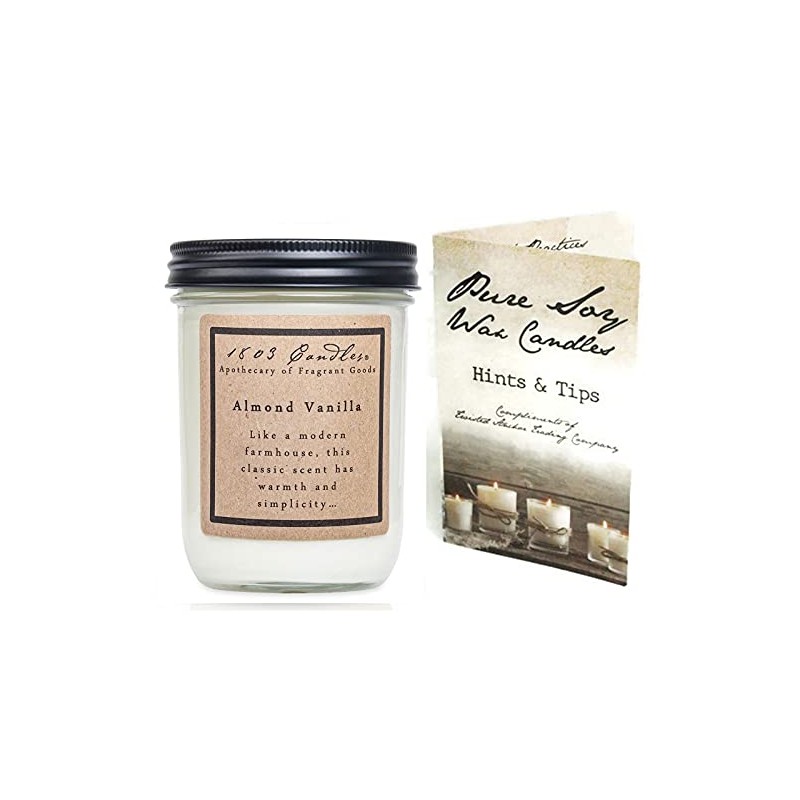 1803 Candles - 14 oz. Jar Soy Candles - (Almond