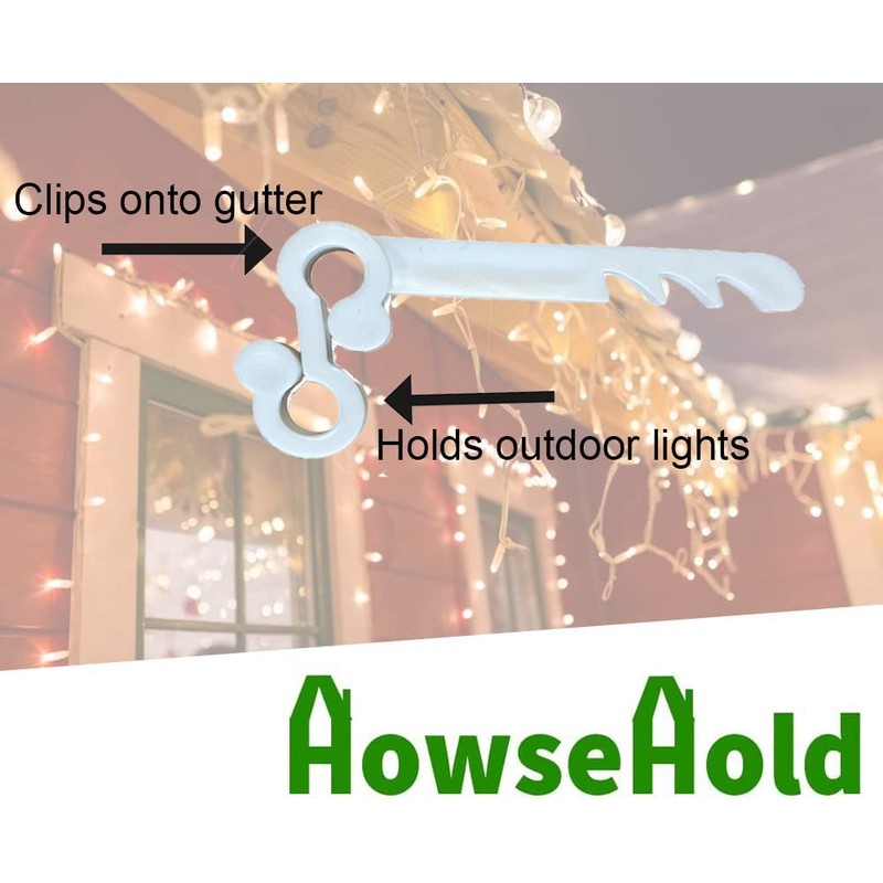 Gutter Brush Clips White [100 Pack] Keeps Gutter Brush/Gutter Mesh