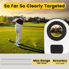 Golf Rangefinder with Slope, 1100 Yards Laser Rangefinder Golf for Hunter, 6X High Precision, USB-C Rechargeable, Flag Lock, Vibration Alert, Waterproof, for Tournaments Outdoor Activities