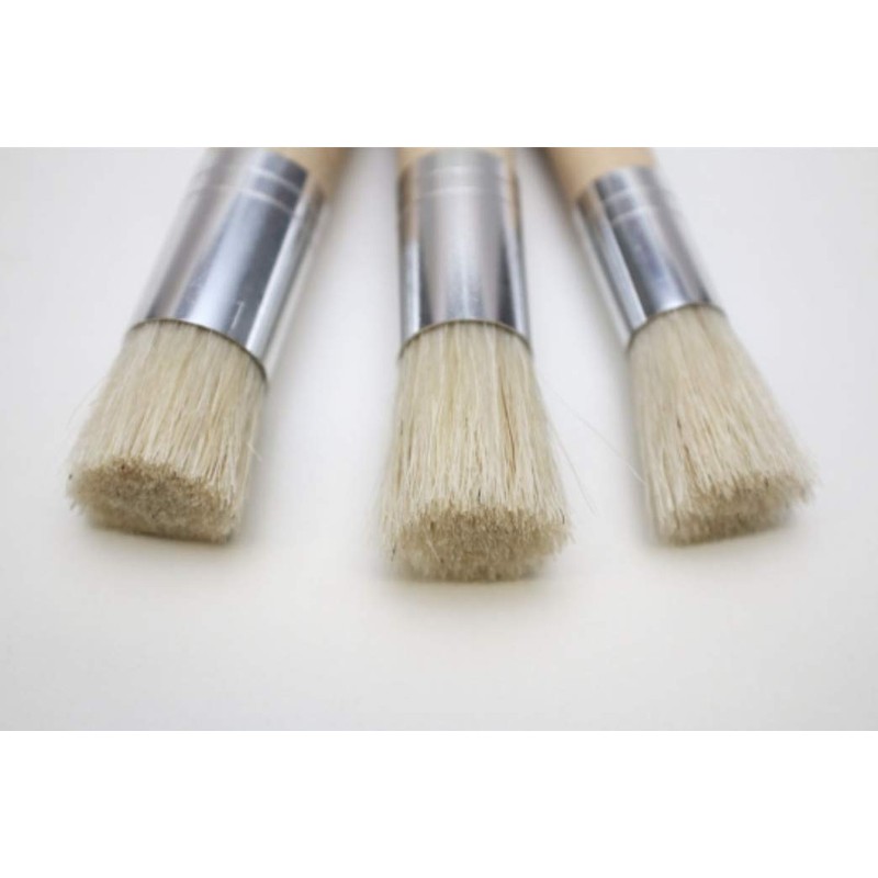 Mont Marte Studio Essentials-Stencil Brushes Set 3 PK. Size 6,8,10