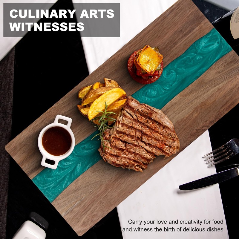maudibozz Resin Cutting Board, Handmade Cutting Board suitable for Steak,