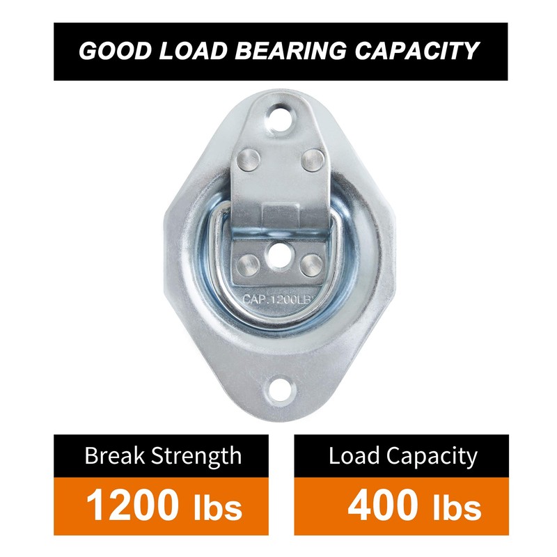 Lonffery 6 Pack Recessed D-Ring Tie Down Anchors (1200 lb.