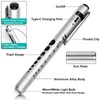 RISEMART Rechargeable Pen light with Medical Scissors and 4 Pen