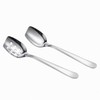 IMEEA Flat Edge Spoon 18/8 Stainless Steel Flat Bottom Serving