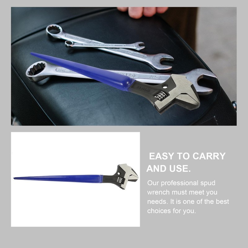 ULTECHNOVO Pointed Tail Wrench Heavy Duty Wide Open Adjustable Spud