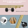 Lwiiom Brass Double Curtain Rods 72 to 144 Inches (6-12