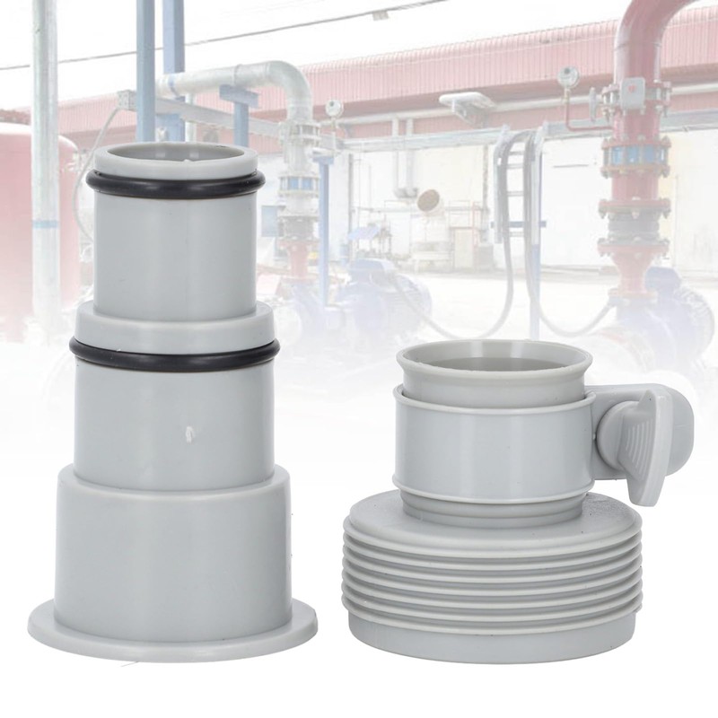 Pool Pump Hose Adapter Set, 2.25 Inch Internal Diameter, PVC