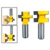 2Pcs Router Bit Cemented Carbide Slotting Cutter Bit 1/4in Shank