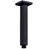 Matte Black Shower Arm with Flange Ceiling Mounted 8 Inch
