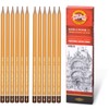 Koh-i-noor 12 Professional Graphite Pencils. 1500/2B