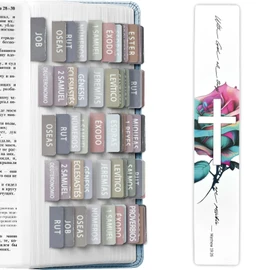 Bible Tabs for Women & Men 84 pcs Laminated Bible Tabs for Study Bible, Bible Index Tabs for Easy to Read and Apply (66 Tabs for Bible Old and New Testament 18 Blank Tabs) Boho Theme - Spanish