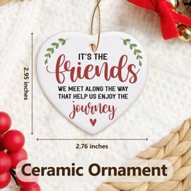 NewEleven Gifts for Women - Friend Christmas Ornament, Birthday Gifts for Women Friends, Besties, Soul Sisters, Friends - Christmas Ornament
