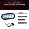 6 Inch Oval Dual Revolution LED Tail Lights Red Stop