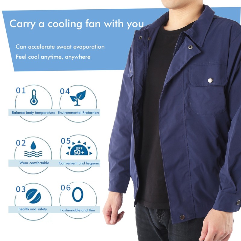 Cooling Clothing With Fan Summer Air Conditioning Jackets Men USB