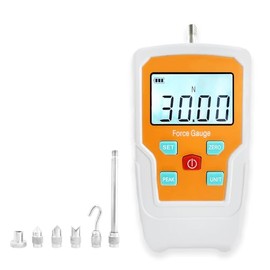 Digital Force Gauge Push and Pull Meter Dynamometer Tension Pressure Tester Thrust Meter Compression Load Plug Force Destructive Tests 30N/3kg/6.5lb/108Oz