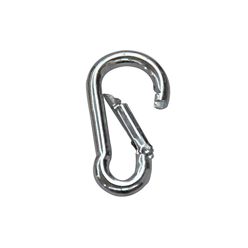 Boxcute 4x40mm Zinc Plated Steel Carabiner Snap Hook (Pack of