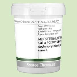 Potassium Chloride 99-100.5% ACS,FG,FCC 1Kg Including Delivery