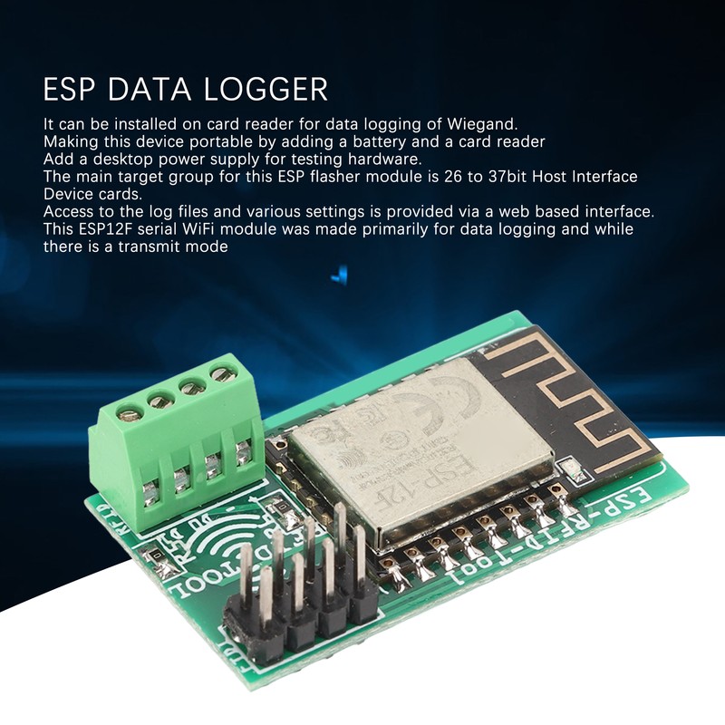 ESP 12F WiFi Module Data Logging Badge Identification Stable Durable