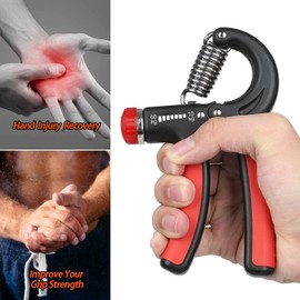 NIYIKOW Grip Strength Trainer, Hand Grip Strengthener, Adjustable Resistance 22-132Lbs (10-60kg), Non-Slip Gripper, Perfect for Musicians Athletes and Hand Injury Recovery (Orange, 1 Pack)