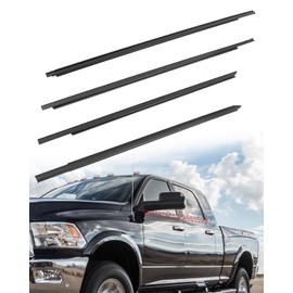 Weatherstrip Window Moulding Trim Seal Belt Fit for Dodge Ram 1500 2500 3500 4500 5500 Crew Cab 2009-2021 Replace 55112376AH 55112377AH 55372138AH 55372139AH (Not Fit for Quad Cab)