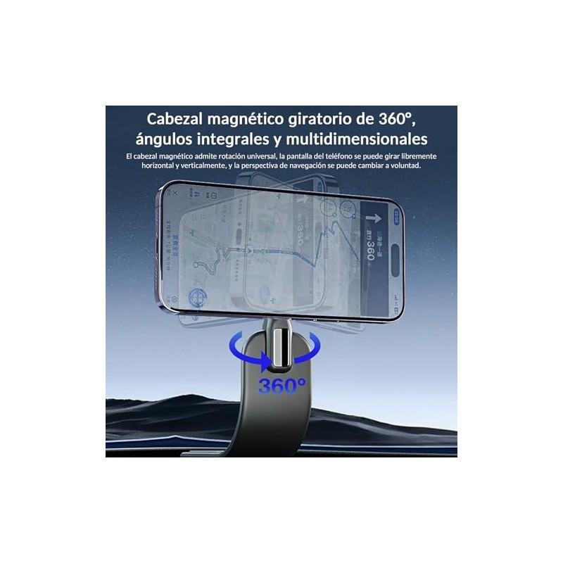 Soporte para Celular Automóvil,Plegable Magnético portacelular para Auto,Soporte para rotación