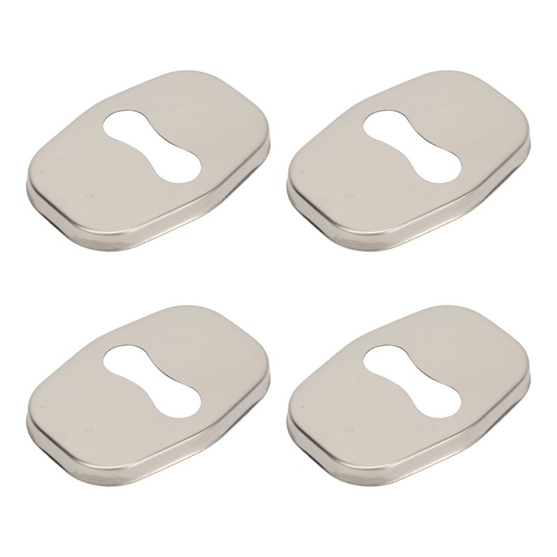 4PCS Door Lock Striker Cover Stainless Steel Strong Protection Replacement