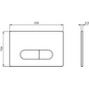 Ideal Standard Oleas P1 Pneumatic Toilet Flush Plate, R0116JG, Matt