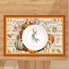 Juego de 4 manteles individuales de lino para otoño, decoración
