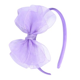 Amybasic 4.5-Inch Organza Headband-Enchanting Fairy-Tale Princess Hair Accessories for Girls, Toddlers, Kids, and Teens -Purple