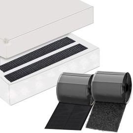 TEUVO 15cm(6") X 2m Couch Cushion Non Slip Pads to Keep Cushions from Sliding, 6 Inch Premium Hook and Loop Tape with Adhesive for Sofa Mattress Smooth Surfaces